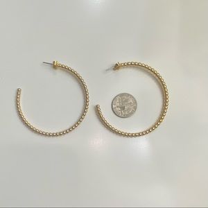 Gold plated large hoop earrings